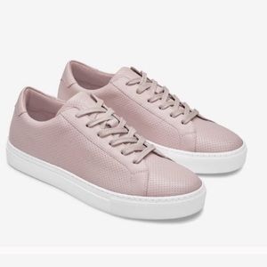 GREATS Pink Perforated Royale Leather Sneaker